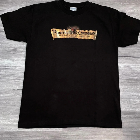 Vintage Kids Pirates of the Caribbean T-Shirt Retro Graphic Classic Disney L - Picture 1 of 6